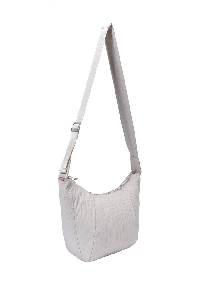 Lino Perros Off White Unisex Hobo Bag - Image 2